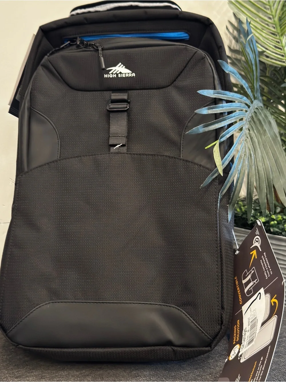 High Sierra Black Campus Backpack 18.5 Hi-Life 3-In-1 Convertible, travel bag ✈️
